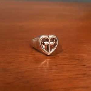 James Avery Eternal Love Heart Cross Ring